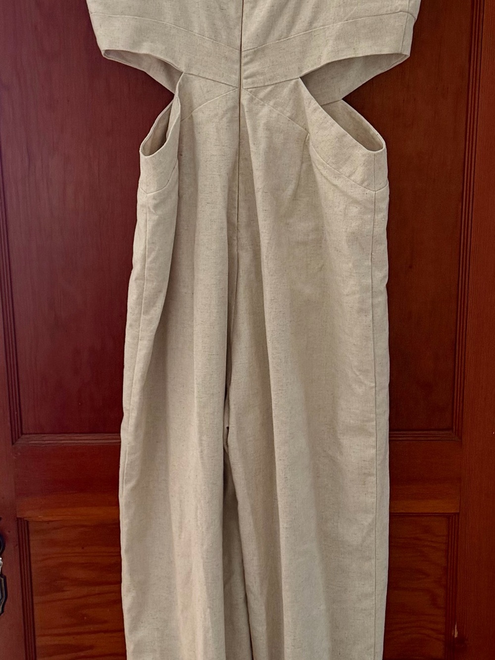 Altar'd State Cream One-Shoulder Cutout Linen-Blend Dress - Picture 4 of 6